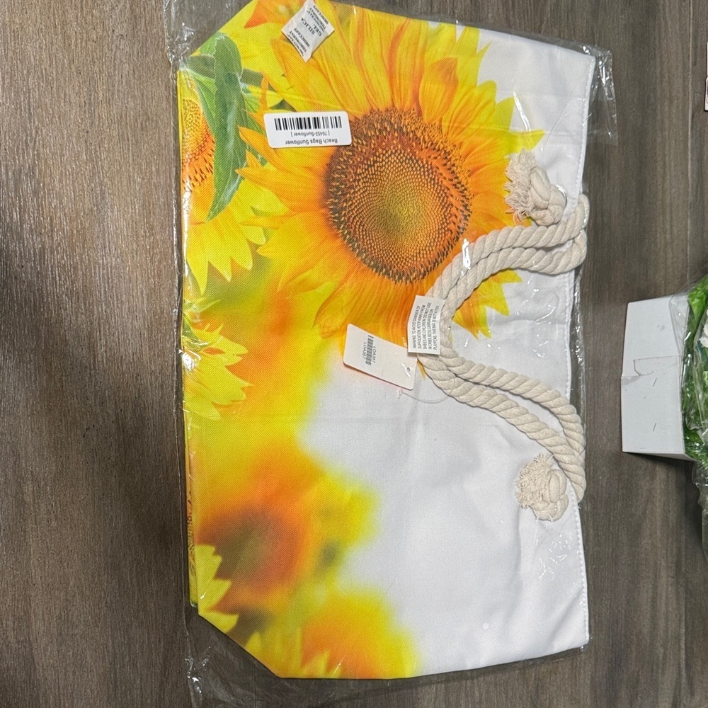 Sunflower Tote Bag with Rope Handles